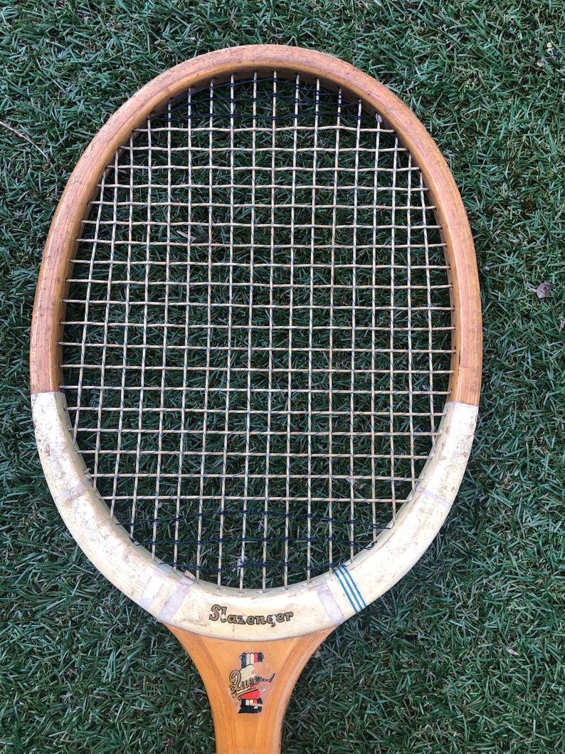Slazenger Racket Grip Vtg Wooden Tennis Racket Circa 1950s Slazenger “queens “ Made in ...