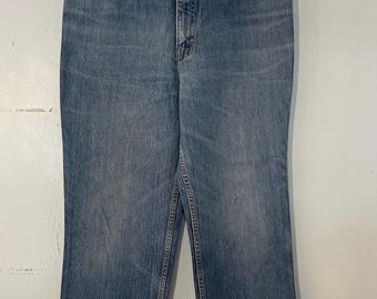 Vtg Calvin Klein jeans-high rise-baggy-wide leg detail-made in USA size label 14
