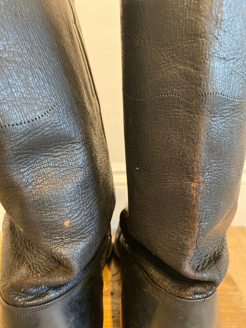 Antique Mens Stacked Heel Boots Unique & Rare Hand Made Etsy