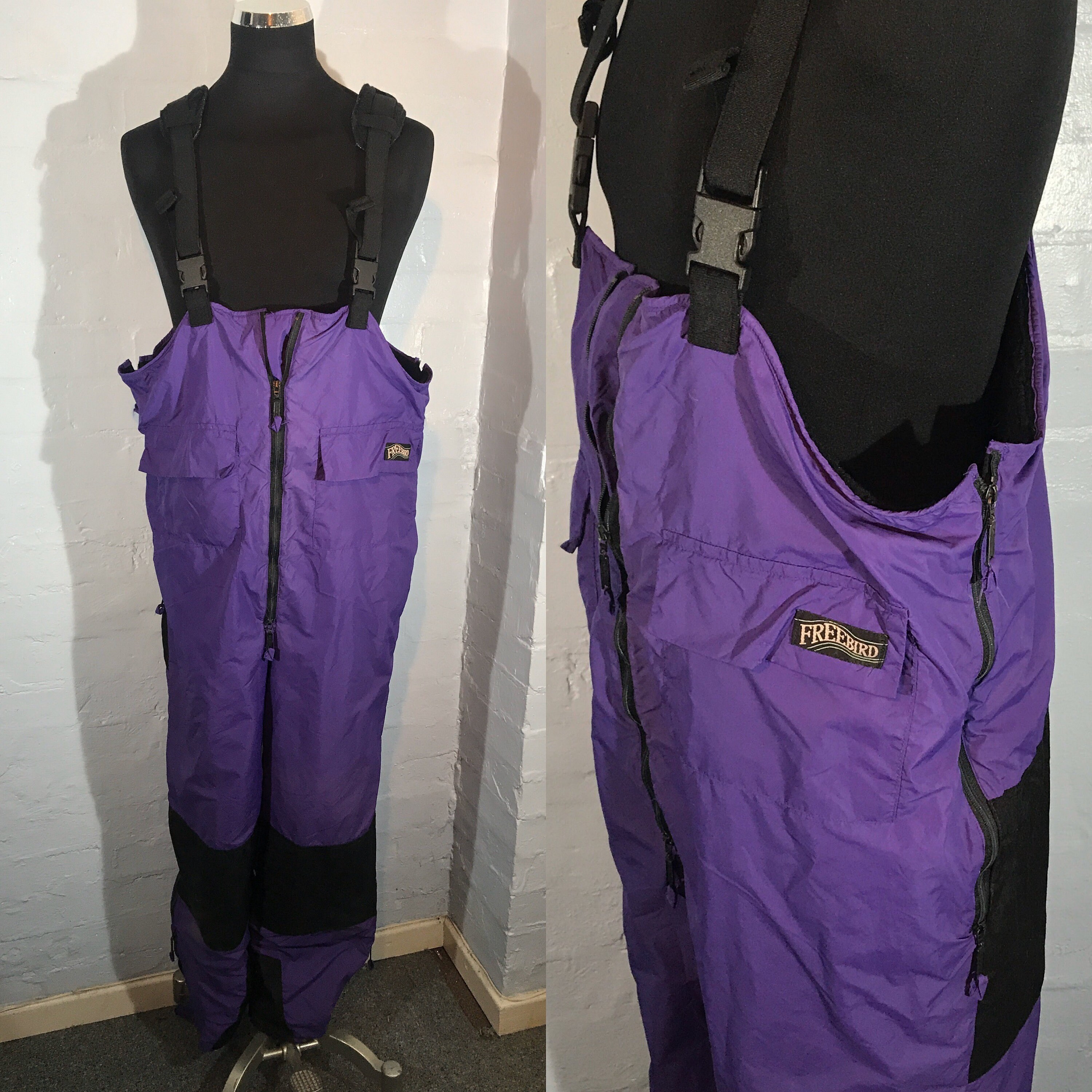 Image of Vtg 80S Ski Salopettes "Freebird " Made in Uk