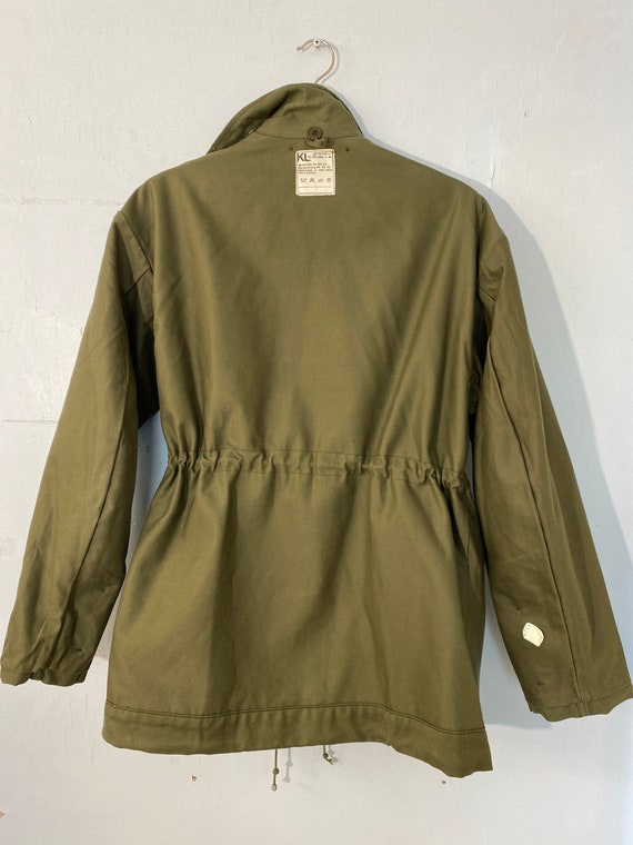 Vtg L Original Dutch Army NATO field jkt-olive gr… - image 8