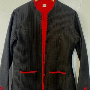 Vtg M 70s ladies reversible 100% cotton short jkt made in India