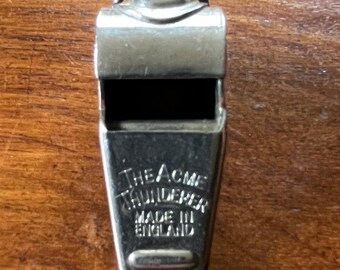 Sifflet Acme Thunderer, vintage, fabriqué en Angleterre, sifflet en