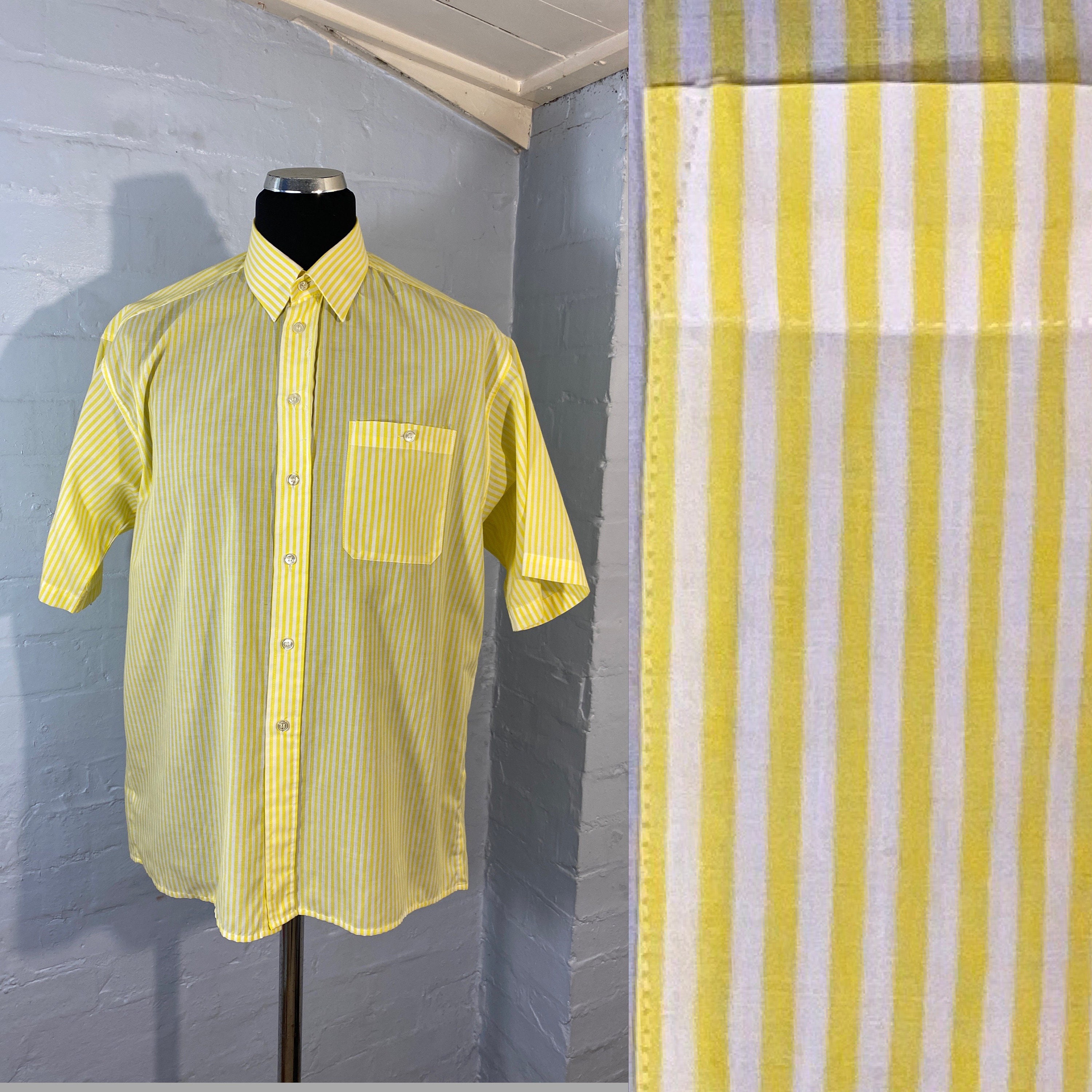 Yellow And Blue Stripe Shirt