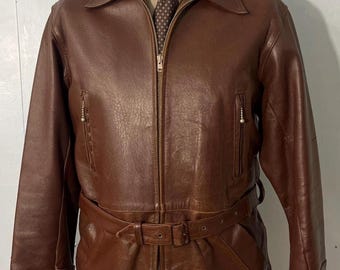 Vintage 1930s 40s Goatskin Leather Jacket - California
