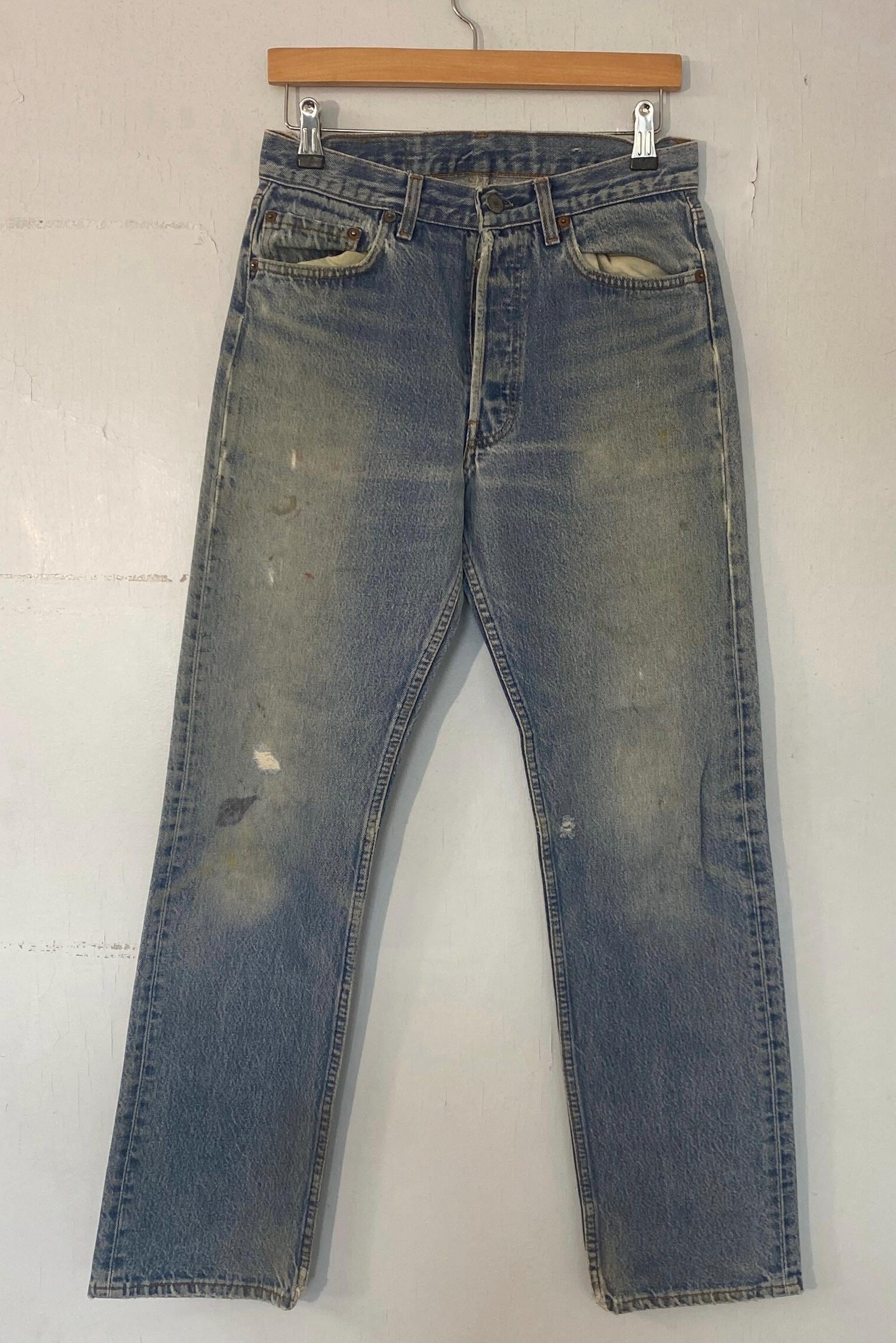 Vtg Levi 501s Original Wash/fade- Original Warn Holes Butt Area - Etsy
