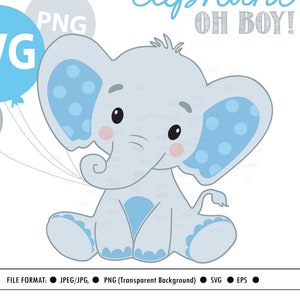 Arquivo SVG de elefante, clipart de menino elefante, impressão e corte cricut. Arquivo de corte SVG para silhueta e corte cricut. Elefante menino