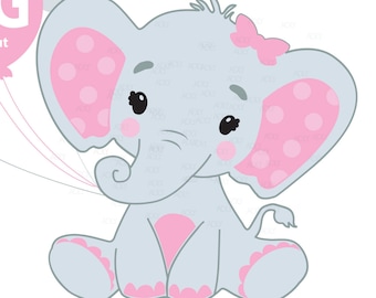 Free Free 135 Baby Elephant With Bow Svg SVG PNG EPS DXF File