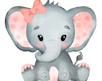 Watercolor Elephant Etsy
