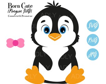 Baby Penguin Svg Etsy