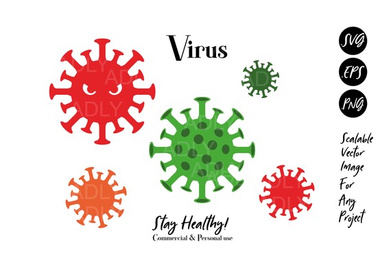 Download Virus Clip Art Virus Svg File Viral Virus Sublimation Etsy