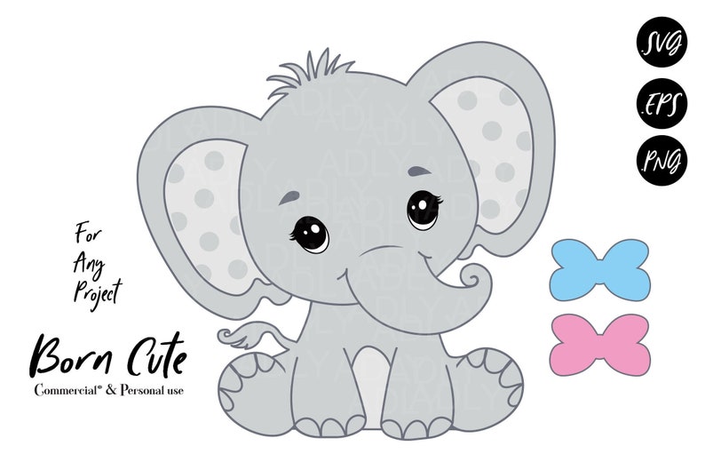 Free Free 111 Elephant With Bow Svg SVG PNG EPS DXF File