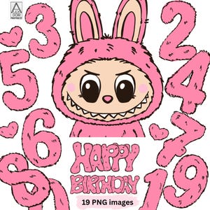 Labubu PNG-Bilder, Bundle von Labubu Vektor Digitale Datei für Cricut, Sublimation, Labubu svg, Labubu Bundle super süße Monster
