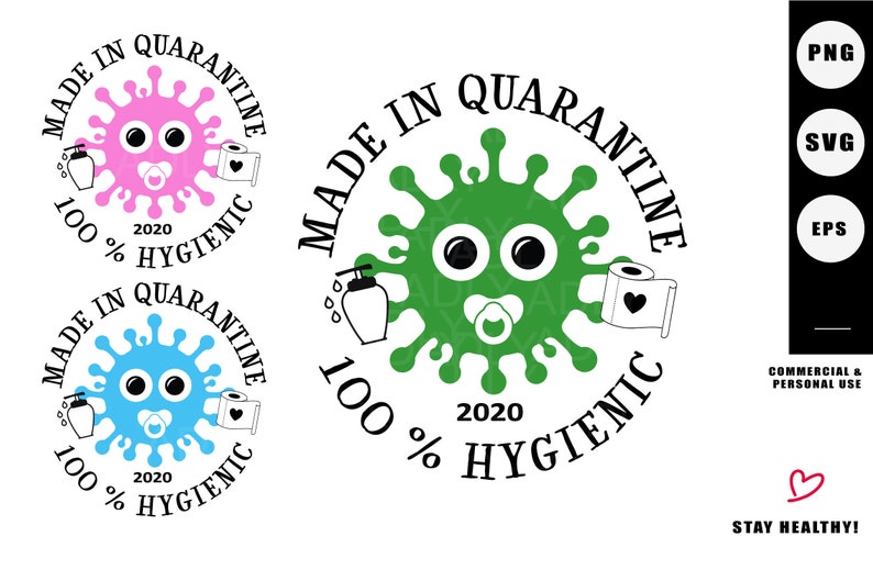 Download Made in quarantine 2020 svg baby pandemic svgpng | Etsy