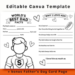 Last-Minute-Geburtstagsgeschenk für Papa, füllen Sie die Lücken, Best Dad Geschenk druckbare Seite, lustig alles über Papa, Papa Geburtstagsgeschenk Malseite