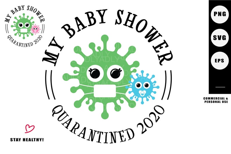 My Baby Shower Quarantined svg baby quarantine pandemic | Etsy