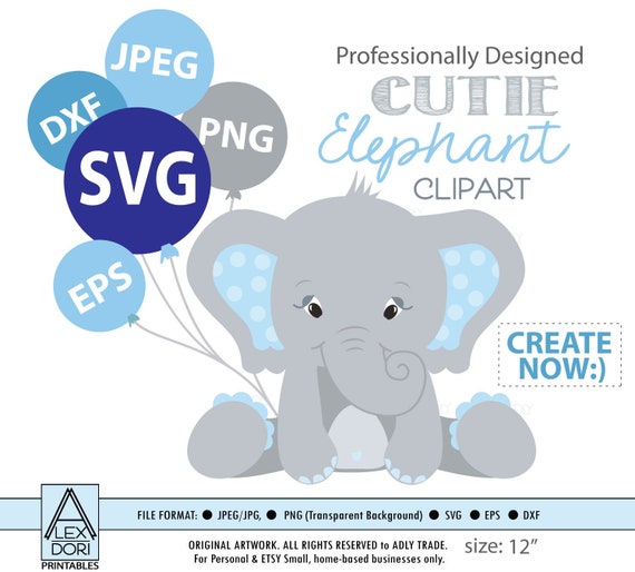 Elefante Svg Nino Vector Clip Art Elefante Bebe Para El Etsy
