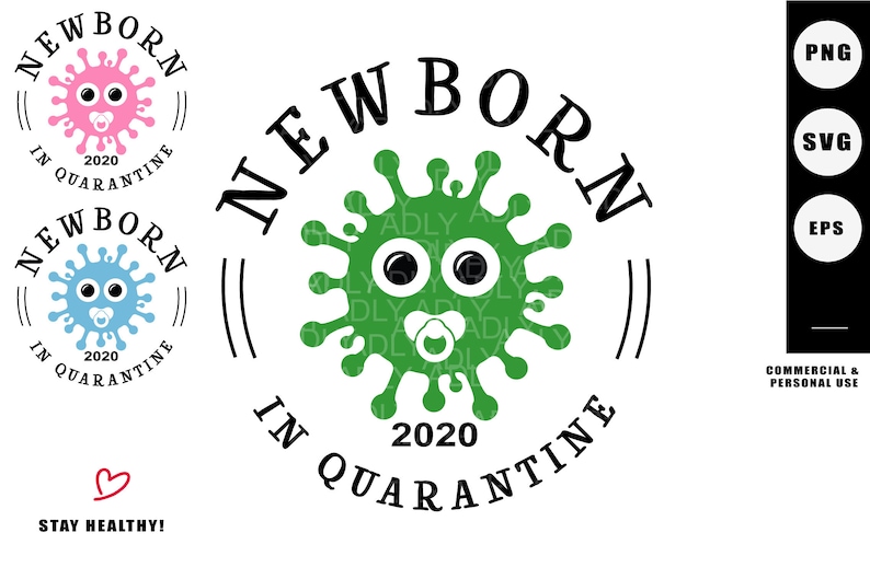 Download Newborn in quarantine 2020 svg baby pandemic svgpng | Etsy