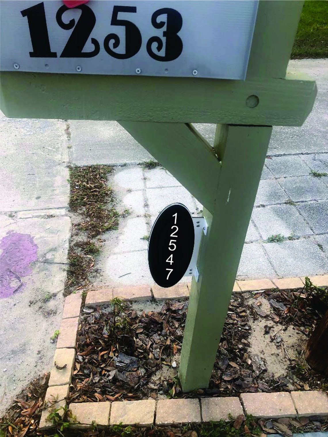 Reflective Mailbox Post Sign Ariel Font up to 5 Numbers Etsy