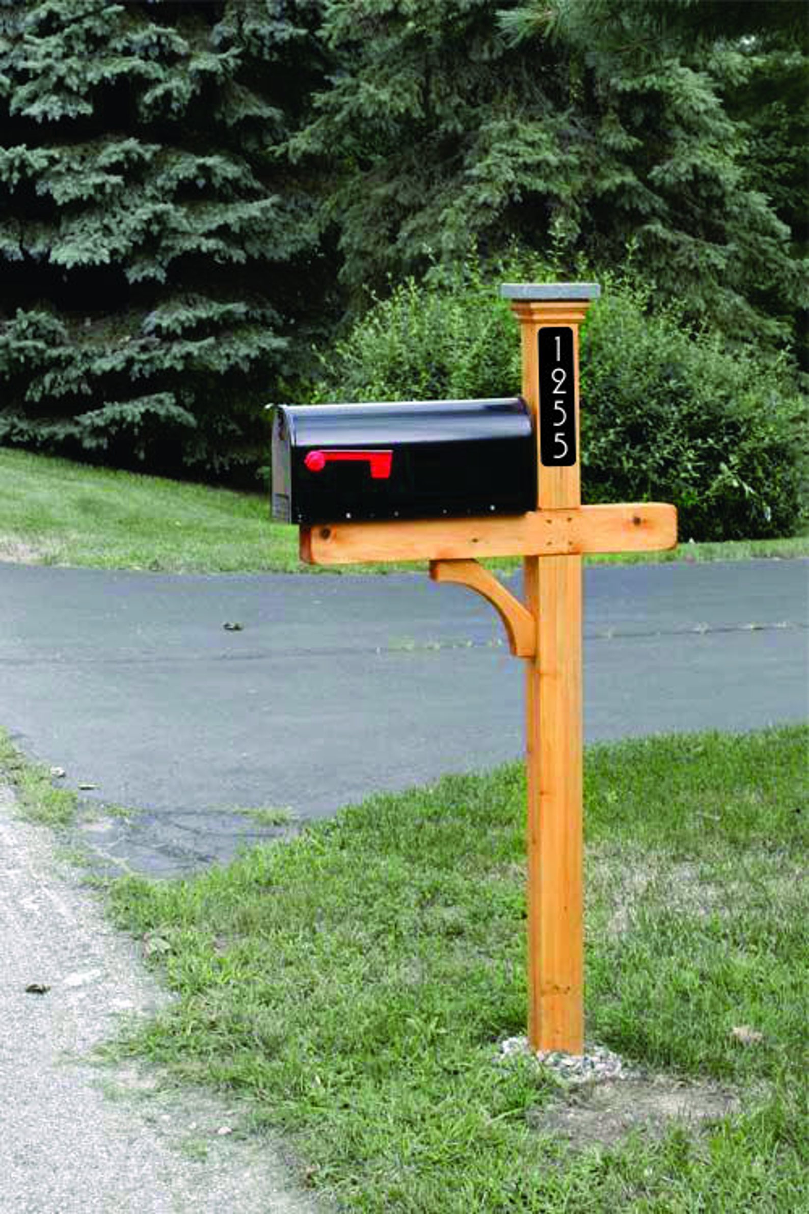 Reflective mailbox post sign 2ea up to 5 numbers Etsy