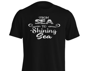 From Sea to Shining Sea Novelty Funny Men's T-Shirt w101m