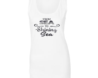 From Sea to Shining Sea Ladies Tank top w101ft