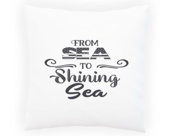 From Sea to Shining Sea Pillow Cushion Cover w101p