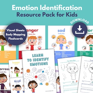 Emotion Identification and Recognition Kids PRINTABLE | Body Mapping | Emotion Senses, Interoception | Emotional Intelligence | DOWNLOAD