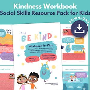 Kindness Activity PRINTABLE for Kids | Social Emotional Learning | Friendship Skills Worksheets | Empathy, Bullying & Resilience
