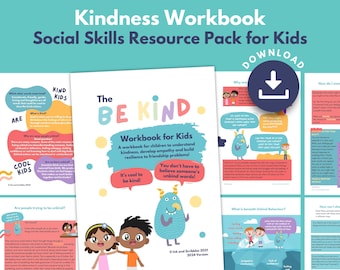 Kindness Activity PRINTABLE for Kids | Social Emotional Learning | Friendship Skills Worksheets | Empathy, Bullying & Resilience