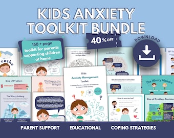 Kids Anxiety Toolkit: Coping Skills, Calm Strategies (Printable Bundle)