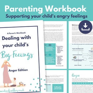 Parenting Workbook: Anger Management and Kids Big Feelings | Motherhood PRINTABLE Guide & Self Improvement Tool | Conscious Parenting