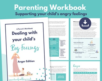 Parenting Workbook: Anger Management and Kids Big Feelings | Motherhood PRINTABLE Guide & Self Improvement Tool | Conscious Parenting