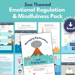 Emotional Regulation PRINTABLE Worksheets for Kids | Managing Big Emotions | Calm Down Strategy | Social Emotional SEL CBT Activity Workbook