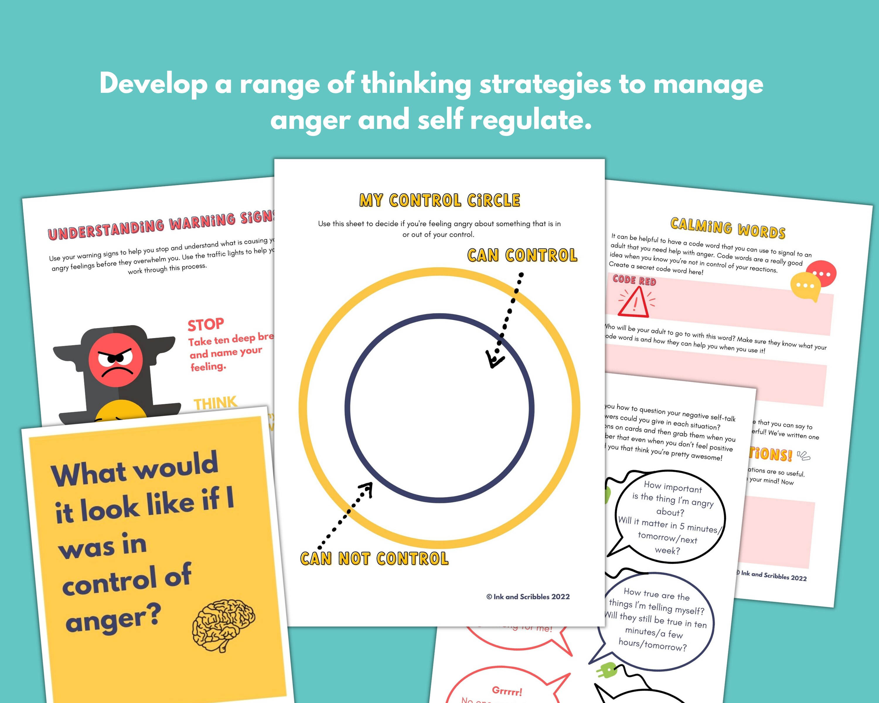Teen Anger Management Workbook Printable PDF | Emotional Regulation ...