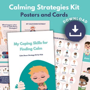 Emotional Regulation Calm Down Strategies for Kids | PRINTABLE Coping Skills Cards and Posters, Calm Down Corner Toolkit Resource, SEL
