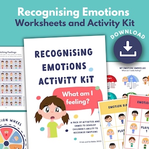 Recognising Emotion Activity Kit for Kids, Preschoolers | PRINTABLE Emotional Intelligence Learning Resource and Games | Child Wellbeing