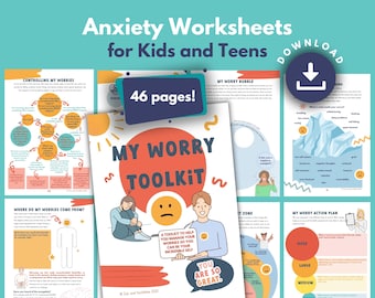 Anxiety Worksheets for Teenagers PDF - Etsy