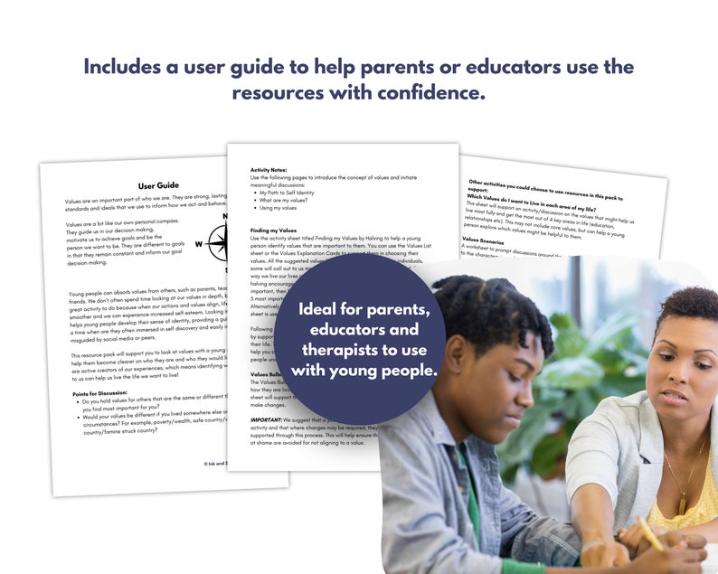 Teen Identity & Values Workbook PDF | Build Self-esteem | SEL ...