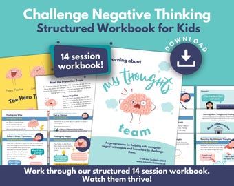 CBT Printable for Kids | Growth Mindset & Positive Thinking Workbook | SEL Emotional Regulation Activities (Digital Download)