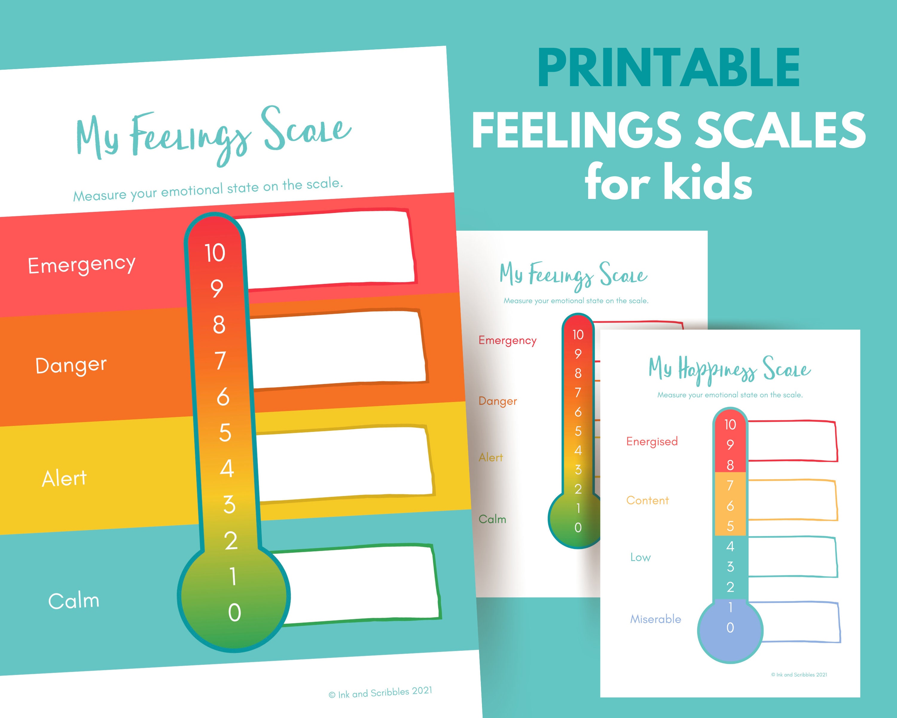 Feelings Thermometer Printable
