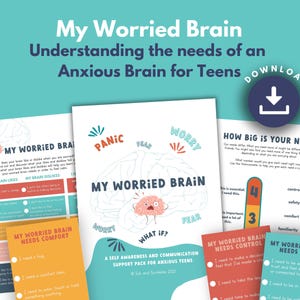 Anxiety Coping Skills Printable for Teens: My Worried Brain (PDF Download)