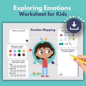 Emotions Worksheet for Kids | Understanding Emotions and Feelings | Emotion Mapping | SEL | Child Mental Health Tools, Parents, Therapists