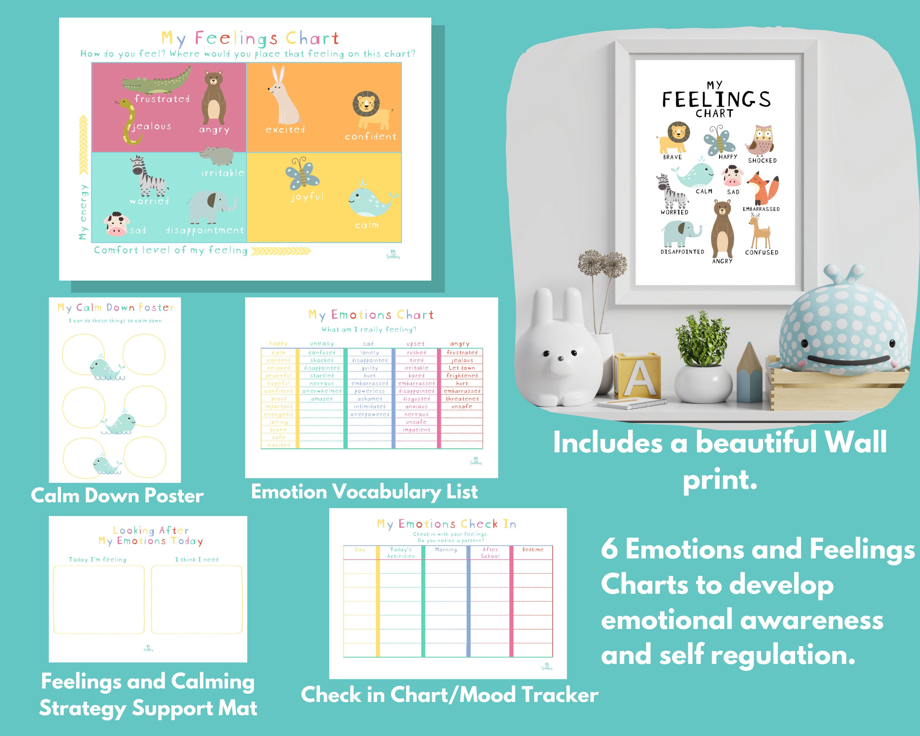 Emotions & Feelings Cards For Kids - 26 Fairy Tale Storytelling Learning Cards