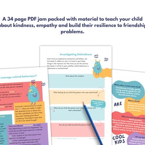 Kindness Activity PRINTABLE for Kids | Social Emotional Learning | Friendship Skills Worksheets | Empathy, Bullying & Resilience bild 2