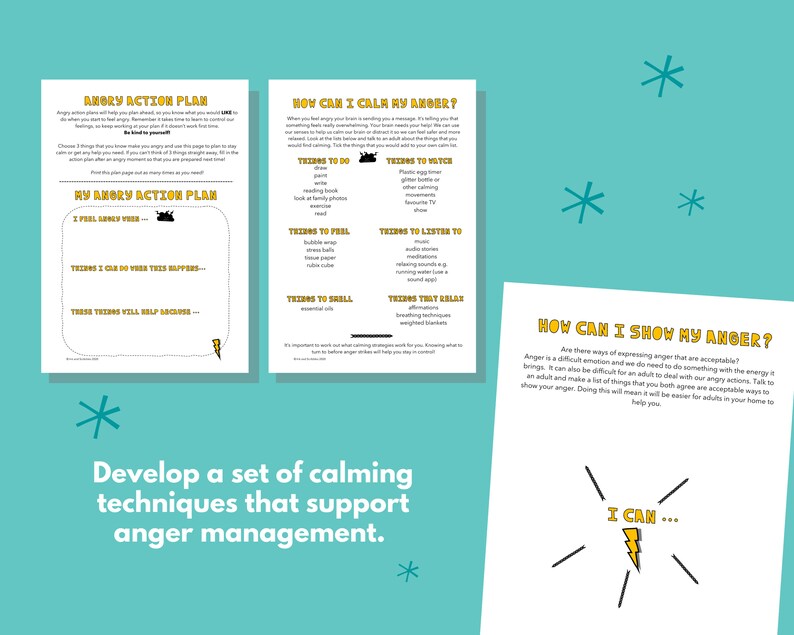 Anger Management Printable Workbook for Teenagers Emotional | Etsy