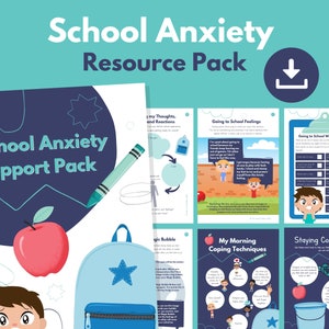 School Anxiety PRINTABLE Support for Kids | Coping Skills | School Refusal | Separation Anxiety | School Phobia | EBSA Resources | DOWNLOAD