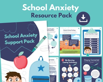 School Anxiety PRINTABLE Support for Kids | Coping Skills | School Refusal | Separation Anxiety | School Phobia | EBSA Resources | DOWNLOAD