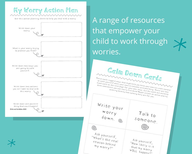 Anxiety Workbook Printable for Kids &amp; Teens Teenager Anxiety | Etsy