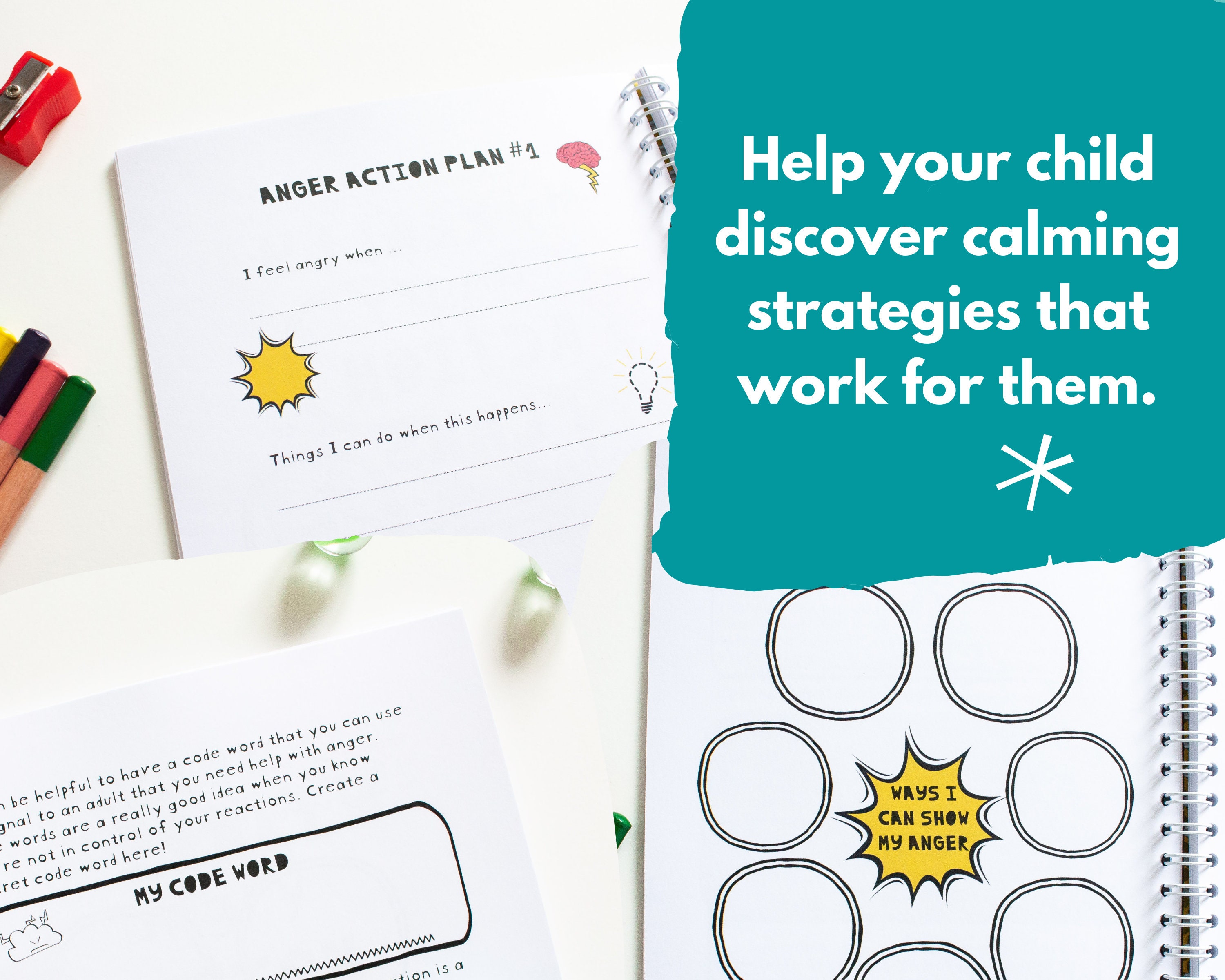 Anger Management Book for Kids Mental Health Anger Workbook | Etsy